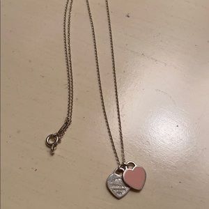 Tiffany & Co Double Heart Pendant Pink
